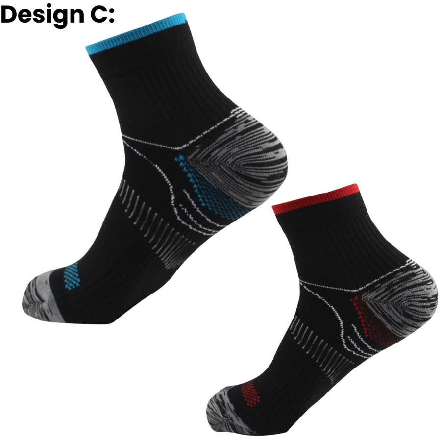 KomfortFit Pro Ankel Kompressionsstrømper | Unisex | Ortopædisk og Modvirker Plantar Fasciitits, Samt Gigtudfordringer