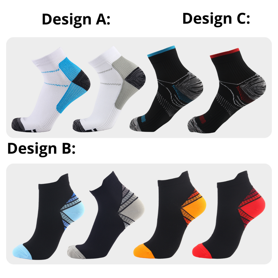 KomfortFit Pro Ankel Kompressionsstrømper | Unisex | Ortopædisk og Modvirker Plantar Fasciitits, Samt Gigtudfordringer