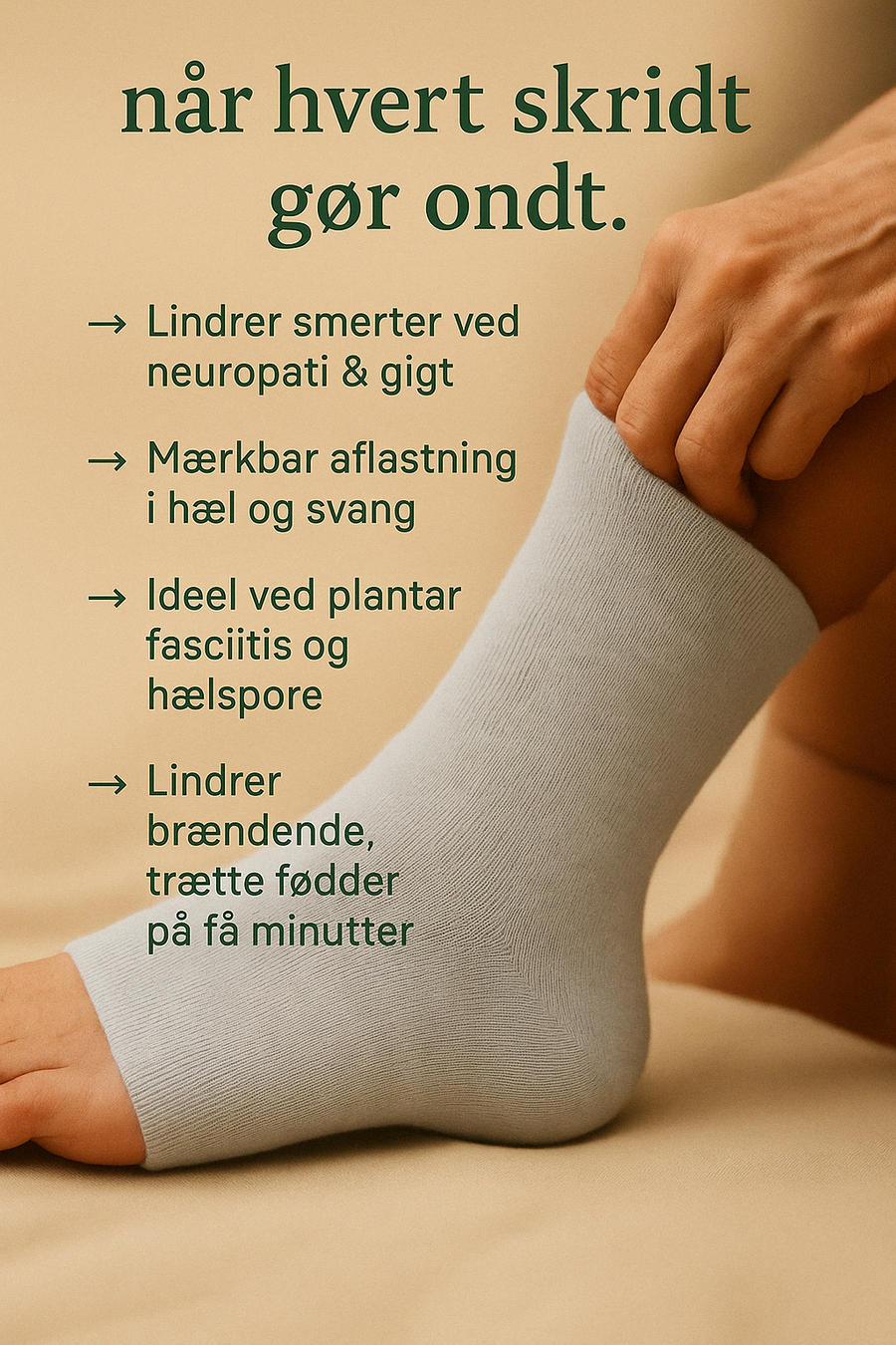 BambooFit Kompressionsstrømper - Naturlig Lindring til Fødder med Smerter, Premium Bambusfibre