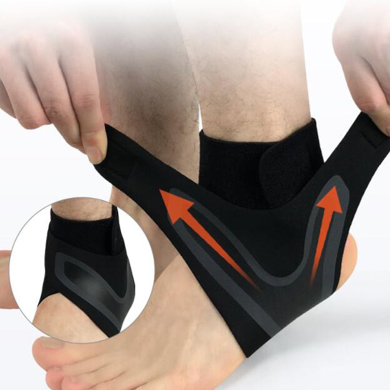 Åndbar elastisk ankelstøtte og stabilisator