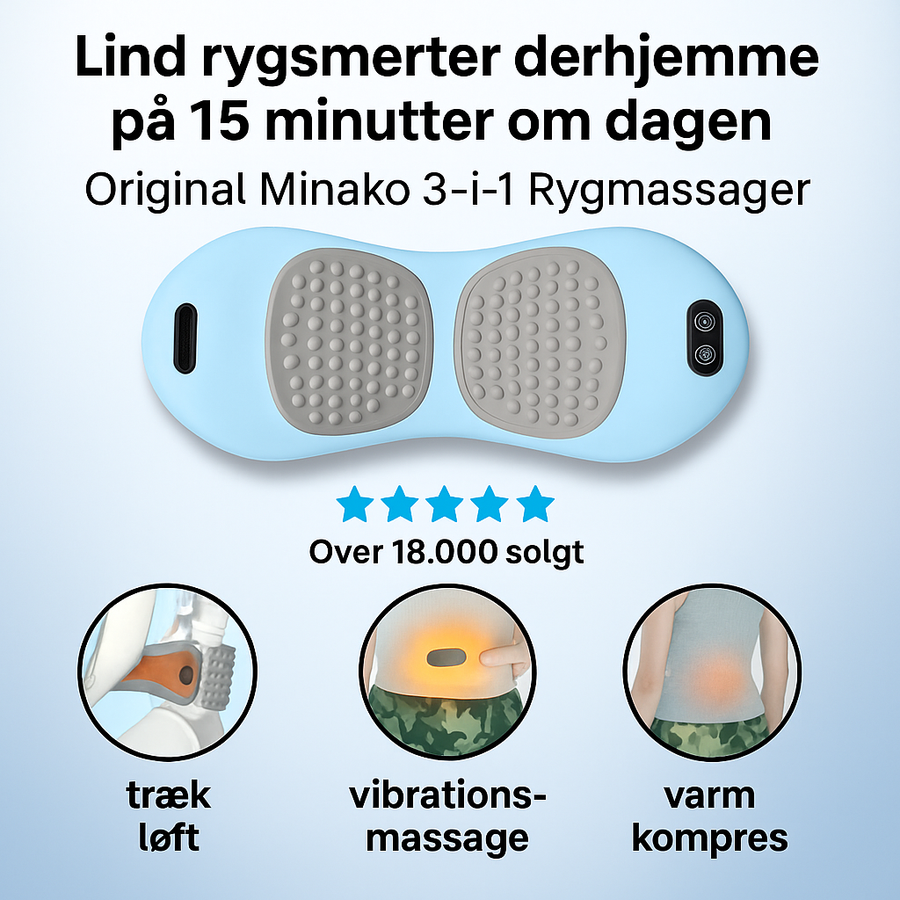 Original Minako 3-i-1 Rygmassager