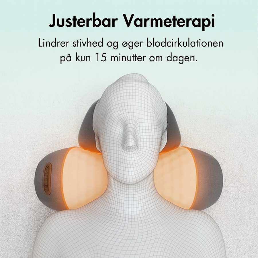 Minako- 3 i 1 Massage, Komfort og Støtte til Nakken og Øvre Ryg