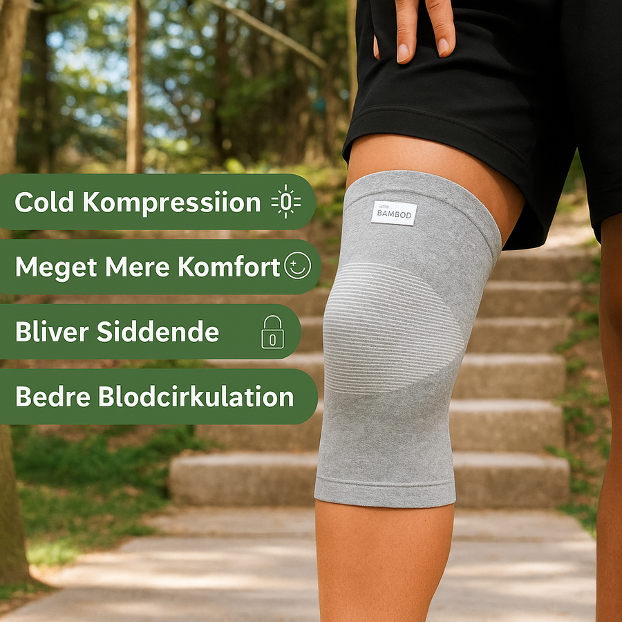 BambooFit Kompressionsknæstøtte - Naturlig Lindring til Knæ med Smerter, Premium Bambusfibre