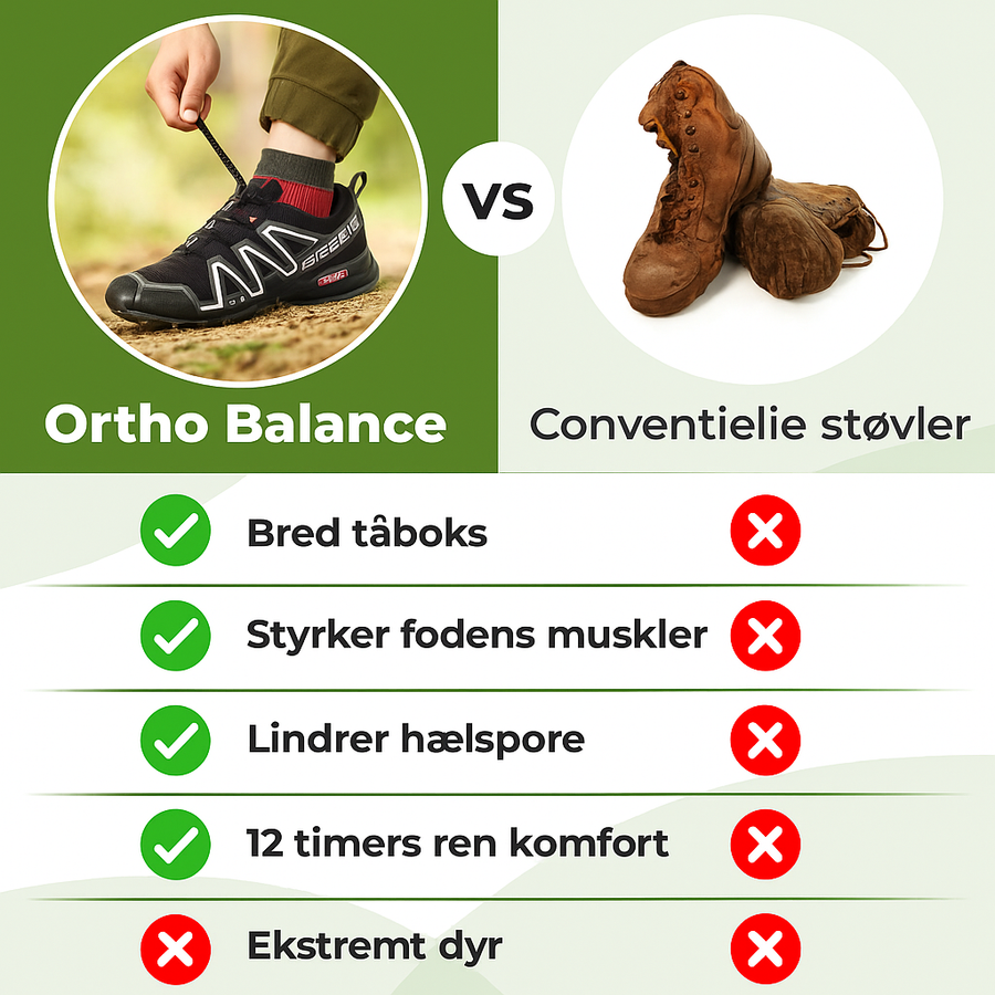 OrthoBalance - Ortopædisk smertelindrende vandresko